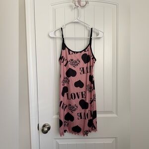 Hearts & Love Night Dress (Coral Pink)